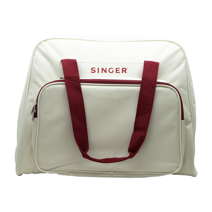 Singer Sewing Machine Carry Case Multicolour Universal Canvas Tote Bag With Multiple Storage Pockets For Accessories - Cream