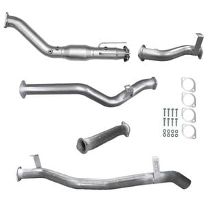 Ignite Exhausts Turbo Back For Toyota Landcruiser 79 Series V8 D/cab Cat & Muffler Raw Aluminised Steel