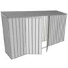 Build-a-Shed 0.8 x 3.7 x 2m Skillion Double Hinged Side Door Shed - Zinc