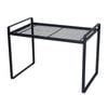 Catzon Counter Shelf Heighten Rust Resistant Non Slip for Pantry Kitchen-Black(L)