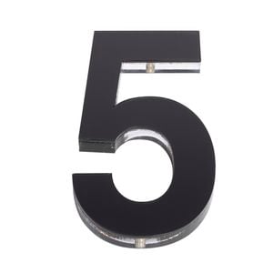 Sandleford 120mm Black Acrylic House Number 5