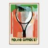 Galrie Vintage Roland Garros 1987 Tennis Poster - Iconic Sports Art Print for Collectors, Wood Frame, 70 x 100cm (28 x 40inch)
