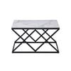 Elegant Collections Black Marble Top Beverly Coffee Table