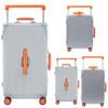 AIRWAY Aluminum Frame Luggage Family Set – 4-Piece Durable Travel Suitcase Collection Silver