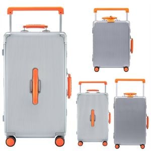 AIRWAY Aluminum Frame Luggage Family Set – 4-Piece Durable Travel Suitcase Collection Silver