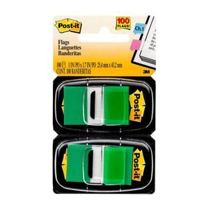 Post-it Twin Pack Flags 100pcs (Green)