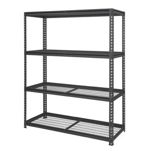 Pinnacle 1830 x 1200 x 410mm Black 4 Tier Shelving Unit