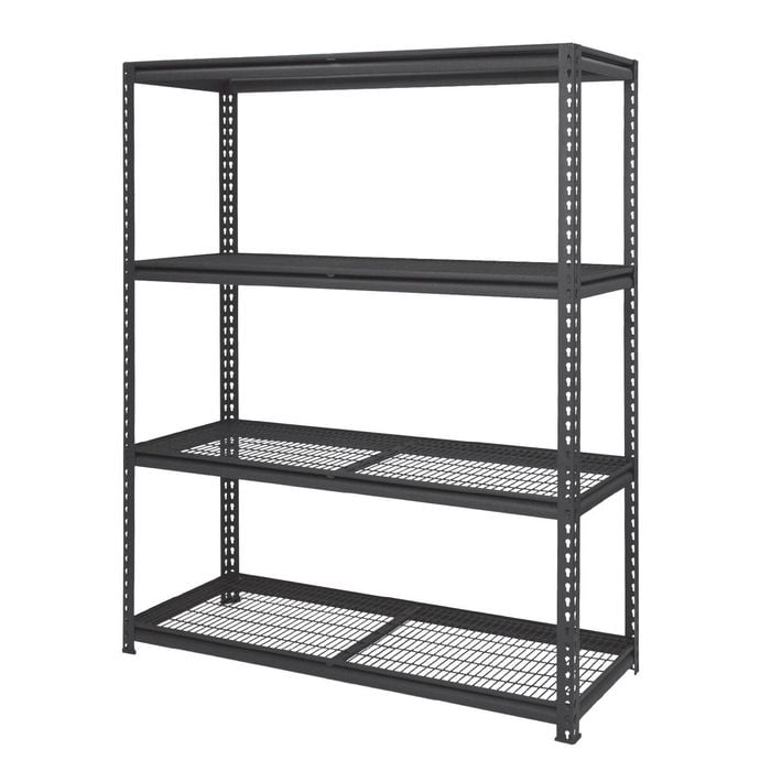 Pinnacle 1830 x 1200 x 410mm Black 4 Tier Shelving Unit
