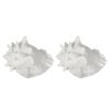 2PK Belle Polyresin Sandy Sea Snail Sculpture 21x19cm - White