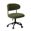 Oikiture Armless Office Chair Mid Back Wide Seat Swivel Home Desk Chair Green