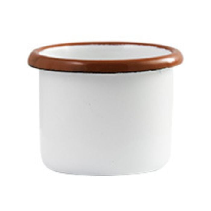 Urban Style Enamelware 5x4cm Ramekin w/ Red Rim - White