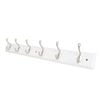 Syneco White Board 6 Hooks Coat Rack
