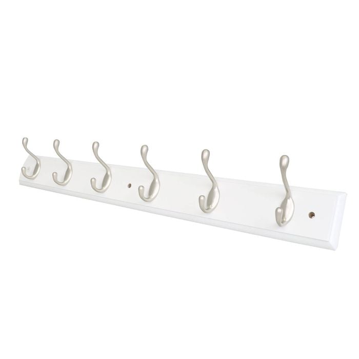 Syneco White Board 6 Hooks Coat Rack