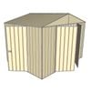 Build-a-Shed 3.0 x 2.3 x 2.3m Double Hinge and Single Sliding Door Shed - Cream
