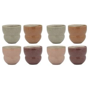 8pc Ecology Galet Stoneware Cuddle Mugs 270ml - Berry
