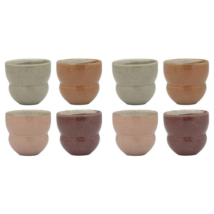 8pc Ecology Galet Stoneware Cuddle Mugs 270ml - Berry