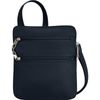 Travelon Classic Anti-Theft Slim Double Zip Crossbody Bag in Midnight