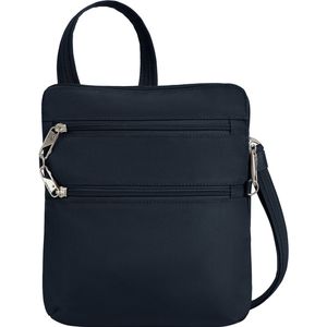 Travelon Classic Anti-Theft Slim Double Zip Crossbody Bag in Midnight