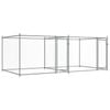 vidaXL Dog Cage with Doors Grey 4x2x1.5 m Galvanised Steel