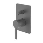 Greens Gun Metal Penny Shower/Bath Mixer With Diverter