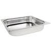 Vogue Gastronorm Tray Stainless Steel 2/3 Size 65mm Depth Commercial Kitchen Food Pan