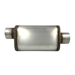 Redback 3-1/2" Performance Muffler Offset/centre - 8" X 5" Oval, 14" Long, 409 Ss