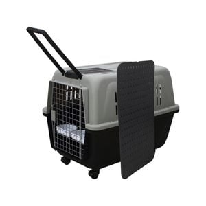Yes4pets Xl Plastic Kennels Pet Carrier Dog Cat Cage Crate With Handle And Removable Wheel