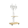 TV Cart with Shelf | Swivel, Height Adjustable, Fits 26-65 Inch TVs 40kg Capacity DZXZSY-05G