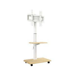 TV Cart with Shelf | Swivel, Height Adjustable, Fits 26-65 Inch TVs 40kg Capacity DZXZSY-05G