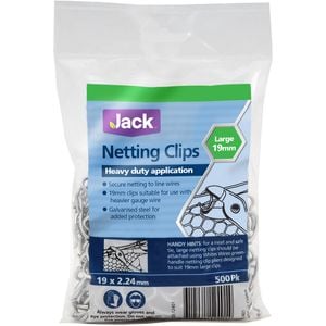 Jack 19 x 2.24mm Netting Clips 500 Pack