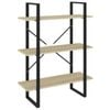 vidaXL Book Cabinet Sonoma Oak Engineered Wood Home Organiser Storage Shelf