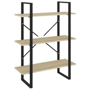 vidaXL Book Cabinet Sonoma Oak Engineered Wood Home Organiser Storage Shelf