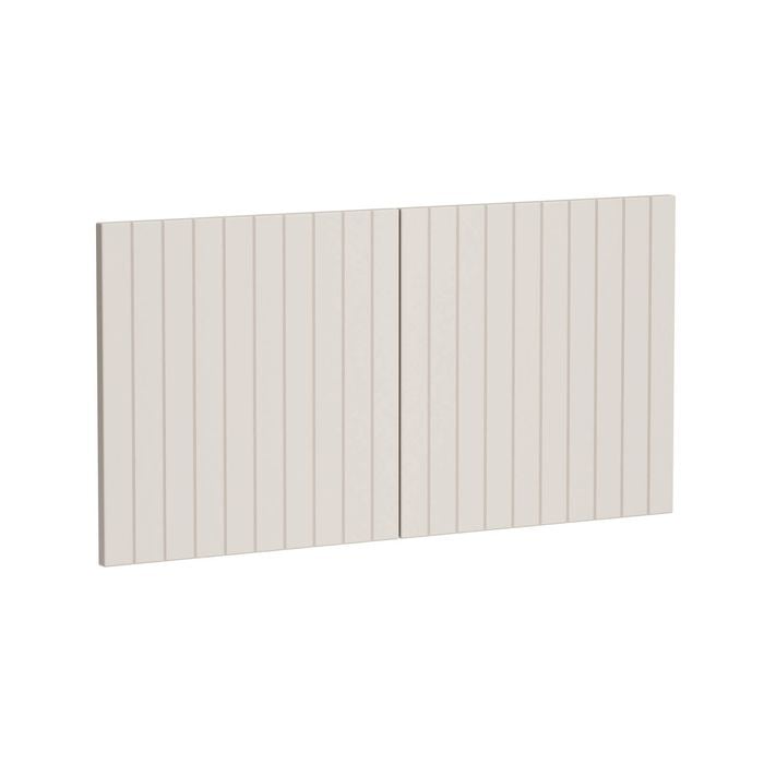 Kaboodle 1000mm Cremasala V-Groove Fridge Cabinet Doors - 2 Pack