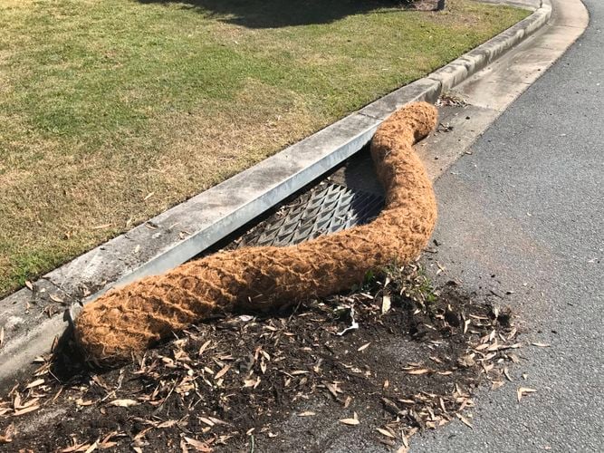 Coir Log Drain Protection