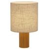 Telbix Inwood Contemporary Table Desk Lamp Light Wood Fabric Pine Cream Wood Tones