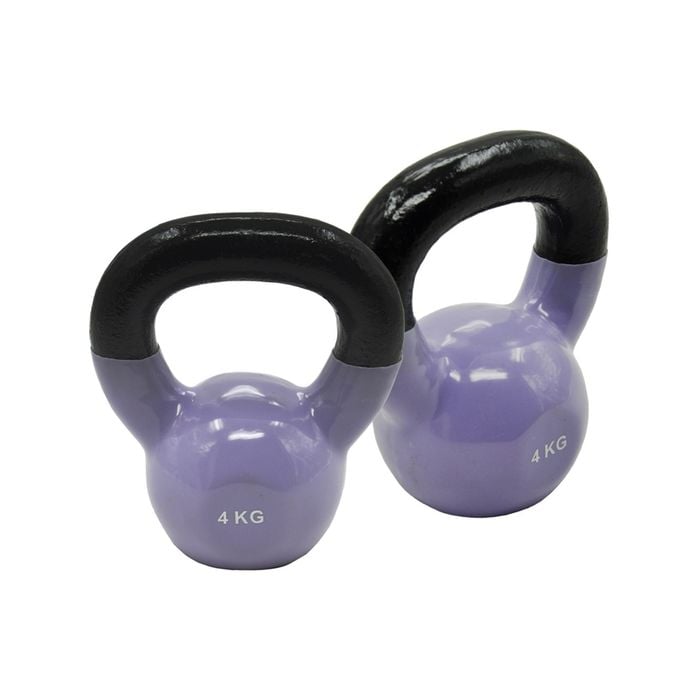 4Kg x 2 Iron Vinyl Kettlebell Weight