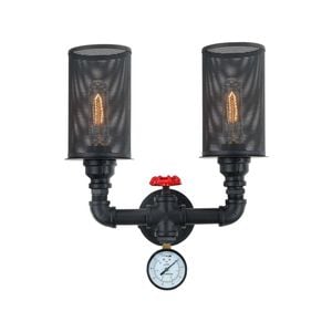 CLA Lighting VENETO Black Iron Interior Surface Mounted Wall Light- 2LT