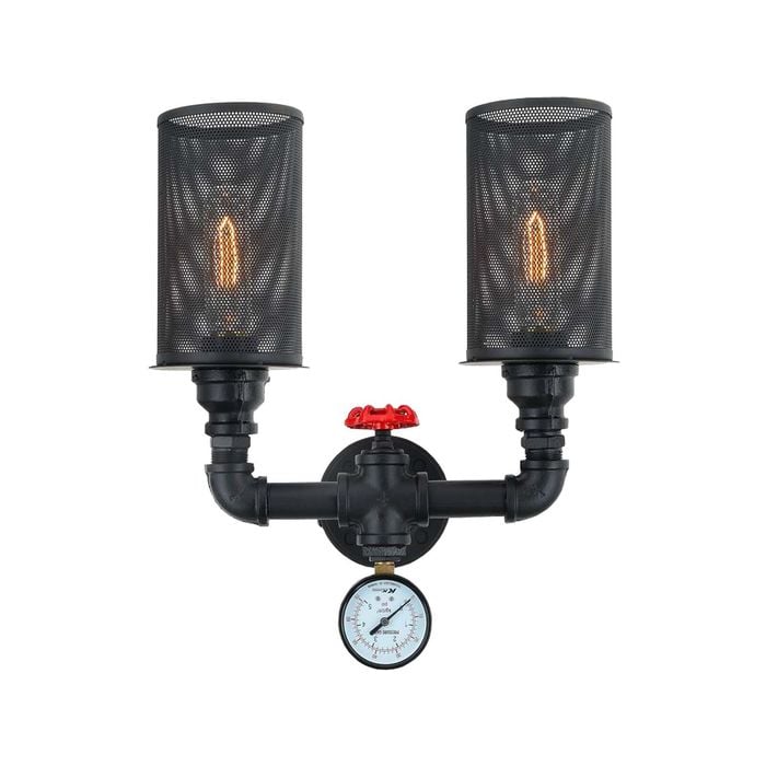 CLA Lighting VENETO Black Iron Interior Surface Mounted Wall Light- 2LT