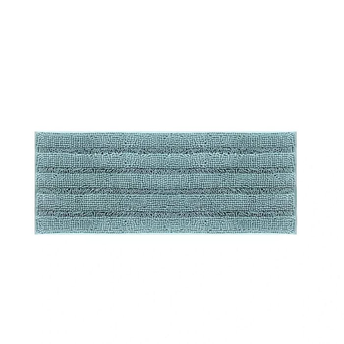 Chenille Bath Mat Runner Non Slip Thick Soft Stripe Design 119 X 43cm