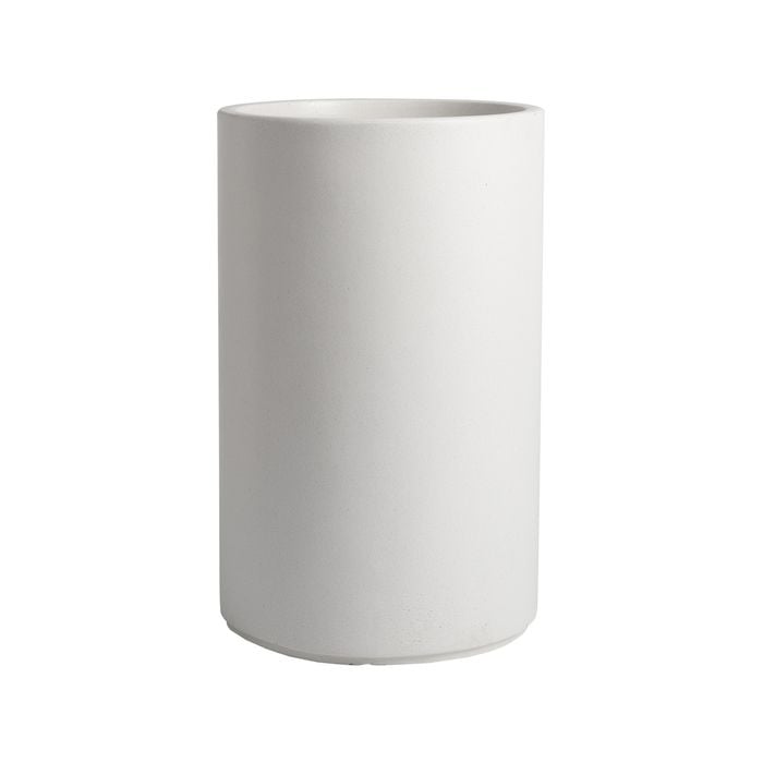 Tuscan Path 35cm White Harper Cylinder Pot