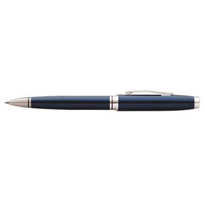 Cross Coventry Ball Point Pen Office/writing Medium Nib Blue Lacquer/chrome