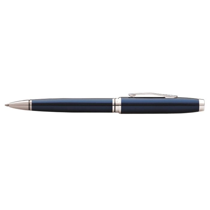 Cross Coventry Ball Point Pen Office/writing Medium Nib Blue Lacquer/chrome