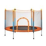 Mazam 60 Inch Trampoline Kids Jumping Trampolines Enclosure Safety Net