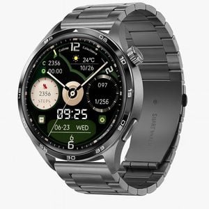 Smart Sports Watch –  Bluetooth Calling, NFC, AI Voice, Compass, Altimeter & Fitness Track Steel