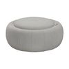 Cleopatra Fabric Ottoman Coffee Table Dual Function Linen Grey