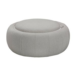 Cleopatra Fabric Ottoman Coffee Table Dual Function Linen Grey