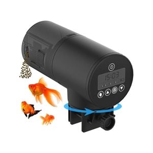 ADVWIN Automatic Fish Feeder Aquarium Food Dispenser Timer USB Rechargeable