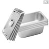 SOGA 4X 1/3 GN Pan 10cm With Lid – Stainless Steel