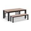 Balmoral 1.8m Teak Top Aluminium Table Charcoal