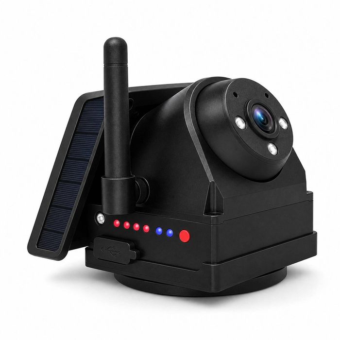 Solar WiFi Vehicle HD Camera No Monitor Required 9600mAh Magnetic
